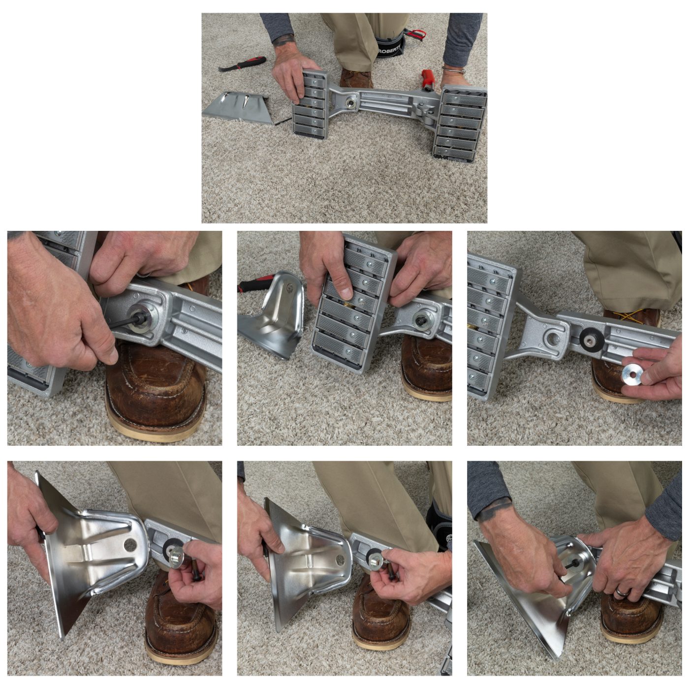 Locking Pattern Matching & Seam Repair Carpet Stretcher