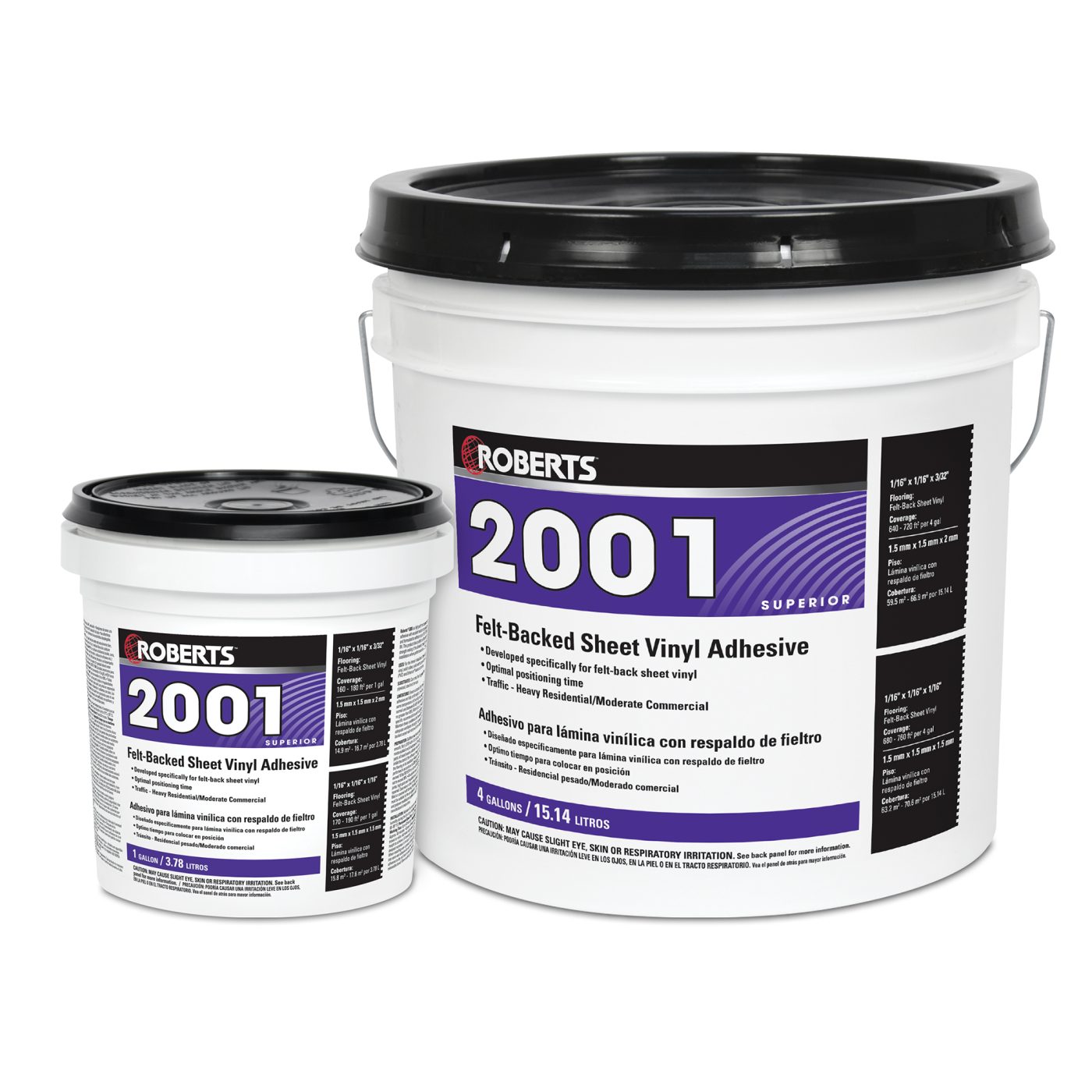 2001 FELT-BACKED SHEET VINYL ADHESIVE