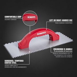 DUAL-NOTCH ADHESIVE TROWELS