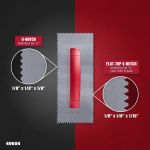 DUAL-NOTCH ADHESIVE TROWELS