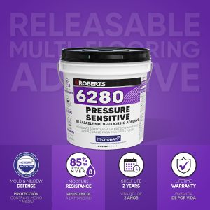 6280 PRESSURE SENSITIVE RELEASABLE MULTI-FLOORING ADHESIVE